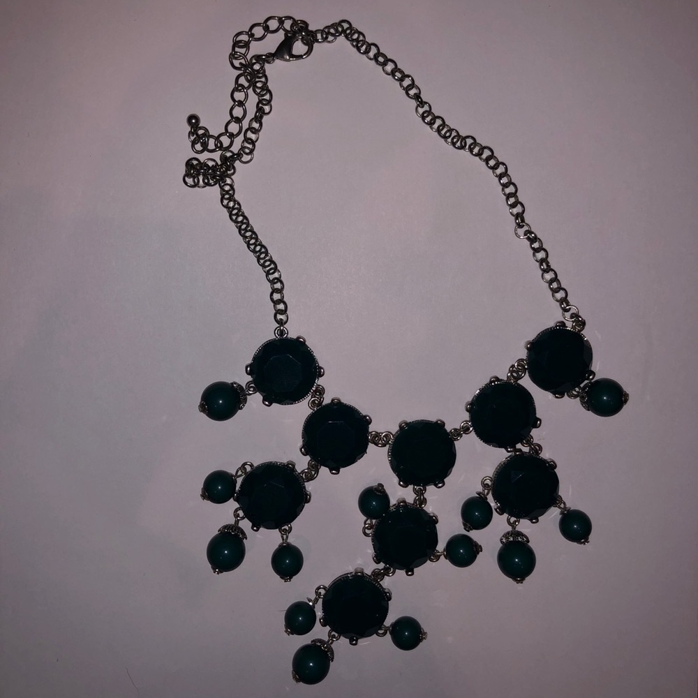 Jewelry: Dark Teal Statement Necklace